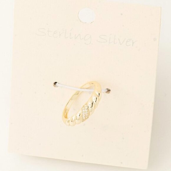 Twist Ring, Sterling Silver – Hannah Naomi Jewelry 1 LEFT!! STERLING SILVER GOLD TWIST RING